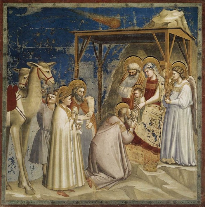 Giotto, Adorazione dei Magi, Cappella degli Scrovegni a Padova Giotto, Adorazione dei Magi, Cappella degli Scrovegni a Padova