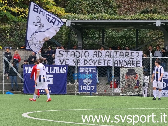 Savona Calcio, la tifoseria non concede più credito alla società: "Stadio ad Altare? Ve ne dovete andare!" Savona Calcio, la tifoseria non concede più credito alla società: "Stadio ad Altare? Ve ne dovete andare!"