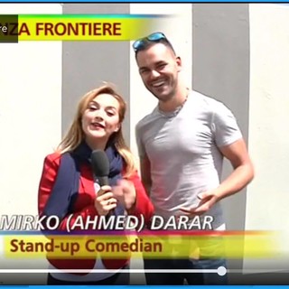 Il cellese Mirko Darar a Striscia nel servizio sull'umorismo islamico