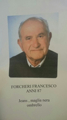 Sospese le ricerche di Francesco Forcheri, l'anziano scomparso da Vendone