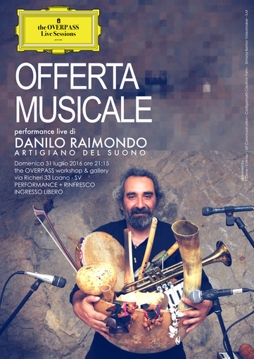 Loano, l’artigiano del suono Danilo Raimondo sbarca in “the Overpass”