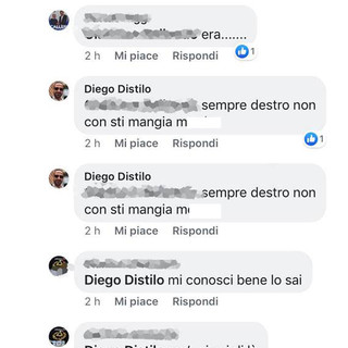 Nella foto: un estratto dello screenshot di Distilo pubblicato da Calleri