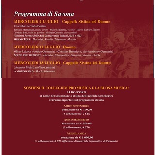 Musica classica, a Savona "Le Vie del Barocco"