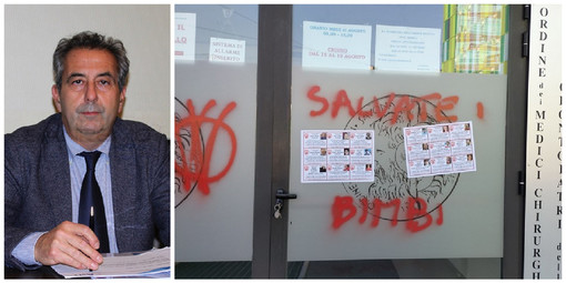 Scritte offensive sulla sede dell'Ordine dei medici, Damonte Prioli: "Insulti inaccettabili e infondati"