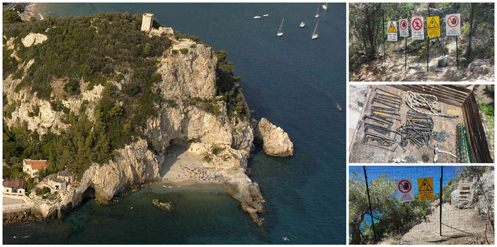 Spiaggetta di Punta Crena off limits da terra e mare: "Presenti pericoli per l'incolumità pubblica" Spiaggetta di Punta Crena off limits da terra e mare: "Presenti pericoli per l'incolumità pubblica"