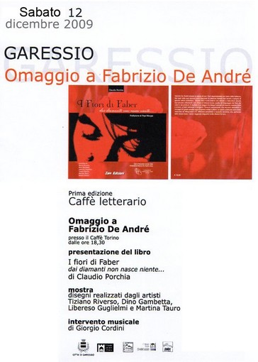 Garessio: Fiori di Faber, libro omaggio a Fabrizio De Andr&amp;e