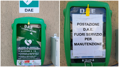 Savona, rotta la bacheca e rubato un defibrillatore in via Abate a Lavagnola (FOTO)