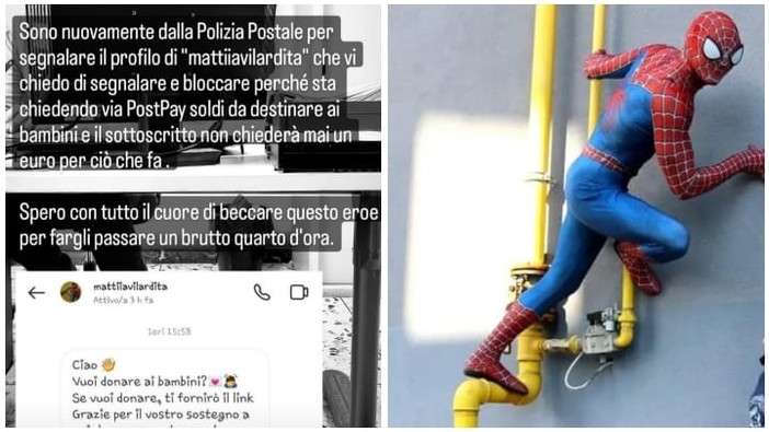 Manda messaggi richiedendo donazioni ai bambini fingendosi lo Spiderman Villardita: lanciato l'allarme alla Postale Manda messaggi richiedendo donazioni ai bambini fingendosi lo Spiderman Villardita: lanciato l'allarme alla Postale