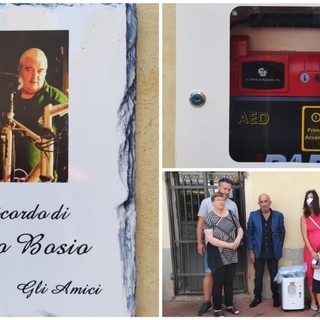 Pietra, nel "fosso" un defibrillatore nel ricordo di Fulvio Bosio (FOTO e VIDEO)