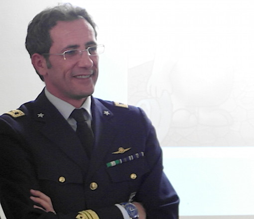 Ad Albenga un servizio televisivo meteorologico con il tenente colonnello Daniele Mocio