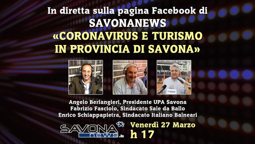 "Coronavirus e Turismo": alle 17 la diretta con Savonanews