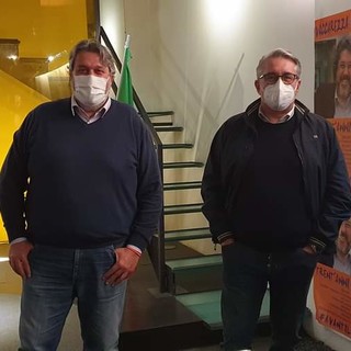 Il summit di giovedì scorso con (da sinistra verso destra) Demichelis, Vaccarezza, Bozzano e Olivieri