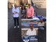 L'assessore al turismo del Comune di Genova, Laura Gaggero, in visita al banchetto elettorale di Diego Distilo ad Albegna