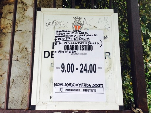 Savona, il Priamar tra bellezza e atti vandalici: arrivano anche gli insulti Savona, il Priamar tra bellezza e atti vandalici: arrivano anche gli insulti