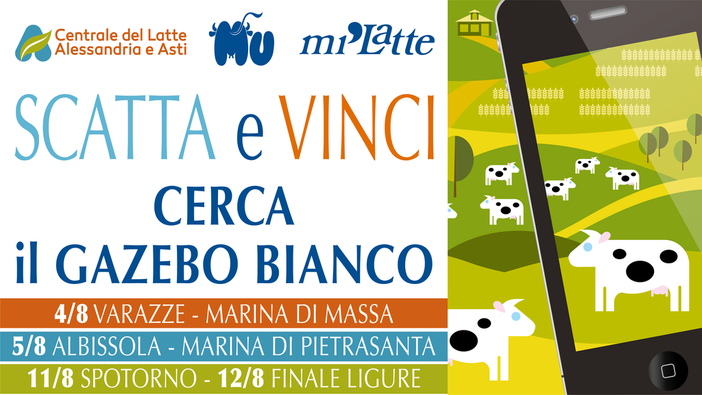 Arriva anche nel Savonese il gazebo bianco di Centrale del Latte di Alessandria e Asti