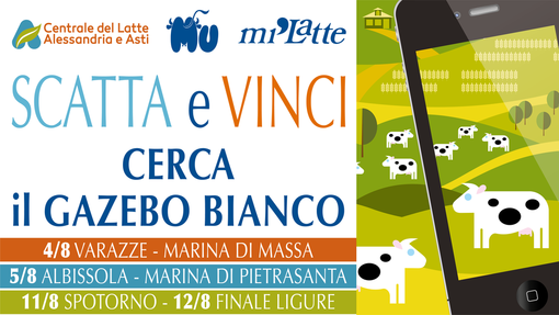 Arriva anche nel Savonese il gazebo bianco di Centrale del Latte di Alessandria e Asti