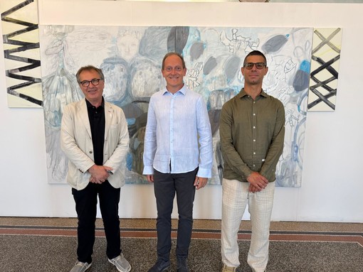 Il Direttore Artistico Giovanni Di Stefano, il sindaco di Andora Mauro Demichelis e il vice sindaco e assessore alla Cultura Daniele Martino