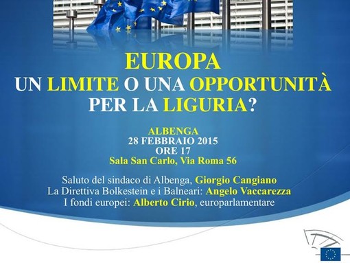 Ad Albenga la conferenza “Europa, un limite o una opportunità per la nostra terra?” Ad Albenga la conferenza “Europa, un limite o una opportunità per la nostra terra?”