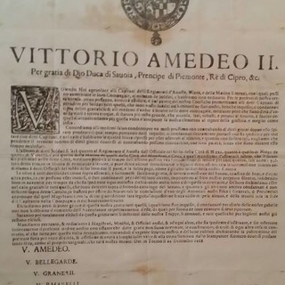Alle origini della nostra civiltà: l’editto di Vittorio Amedeo Secondo di Savoia
