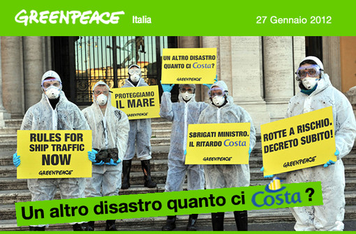 Concordia, Greenpeace non abbassa la guardia: misure di sicurezza o semplici "accordi volontari" con le compagnie