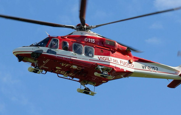 Incidente ad Alassio per un biker: al Santa Corona con l’elisoccorso Drago