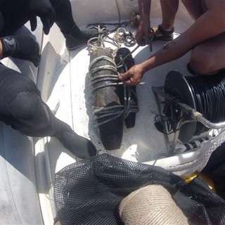 I proiettile recuperati ad Albisola Superiore