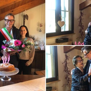 Albenga, Francesca Dattola compie 100 anni: la visita e gli auguri del sindaco Tomatis e la consigliera Calleri