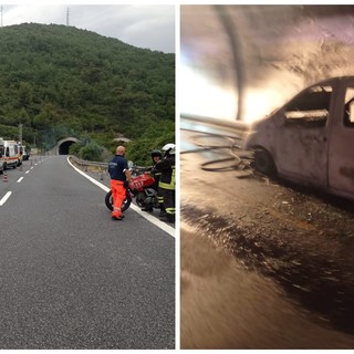 Furgone in fiamme sulla A10 tra Albenga e Andora: autostrada chiusa, sei le persone intossicate
