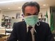 Attilio Fontana con la mascherina in diretta Facebook