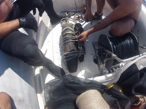 I proiettile recuperati ad Albisola Superiore