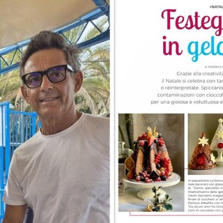 Albenga, le creazioni natalizie di Mirco Mastromarino e Laura Bonelli sulla rivista "Gelato &amp; Bar Pasticceria"