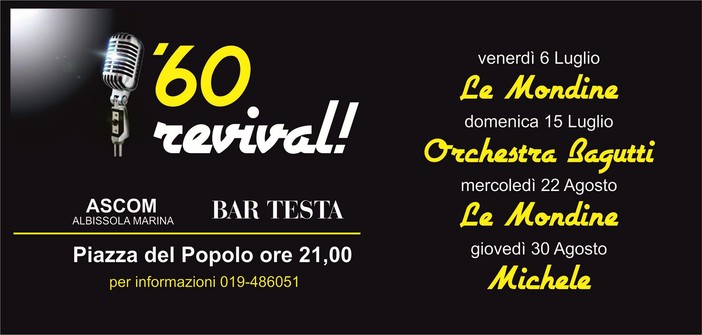 Domenica sera “Orchestra Bagutti” in Piazza del Popolo ad Albissola