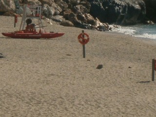 I sassi rimossi sulla spiaggia del Malpasso;