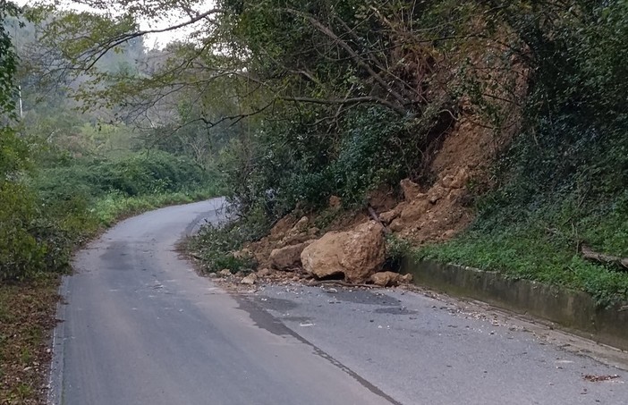 La frana dello scorso 26 ottobre La frana dello scorso 26 ottobre