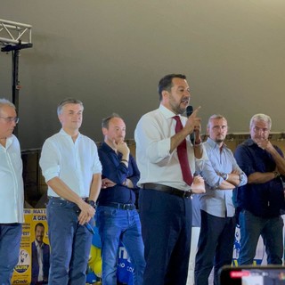 Salvini alla festa della Lega: &quot;Abbiamo bisogno del nucleare, unica energia pulita e sicura&quot; (foto e video)