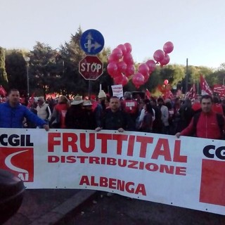 La Fruttital di Albenga alla manifestazione della CGIL a Roma