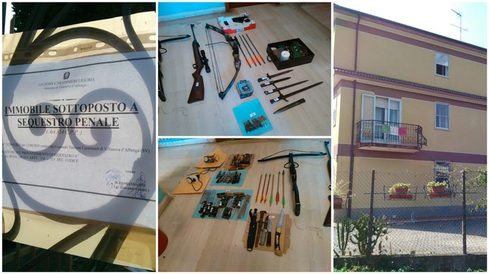 Un vero e proprio arsenale rinvenuto a casa di Alberto Grosso a Villanova d'Albenga (FOTO e VIDEO) Un vero e proprio arsenale rinvenuto a casa di Alberto Grosso a Villanova d'Albenga (FOTO e VIDEO)