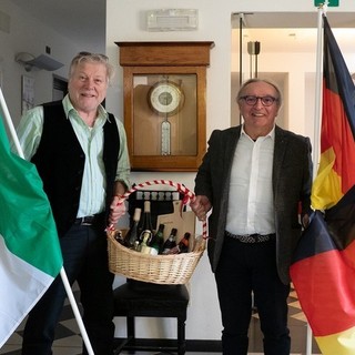 Silvano Ferrua (a destra) insieme al suo 'omologo' tedesco Jess Haberer