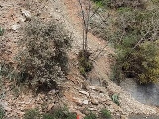 La frana sulla SP24 Pietra Ligure-Giustenice