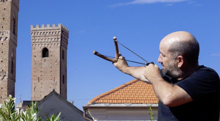 Nella foto Antonio Albanese, vincitore del premio Fionda di Legno 2020