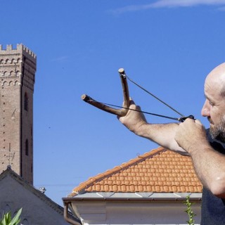 Nella foto Antonio Albanese, vincitore del premio Fionda di Legno 2020
