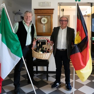Silvano Ferrua (a destra) insieme al suo 'omologo' tedesco Jess Haberer