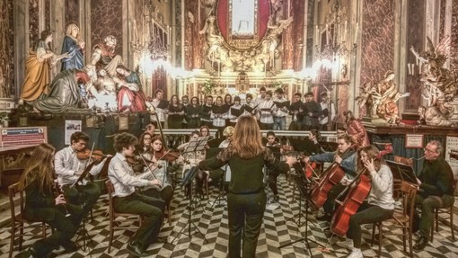Foto concerto di Pasqua con Liceo Musicale Pertini nel 2017