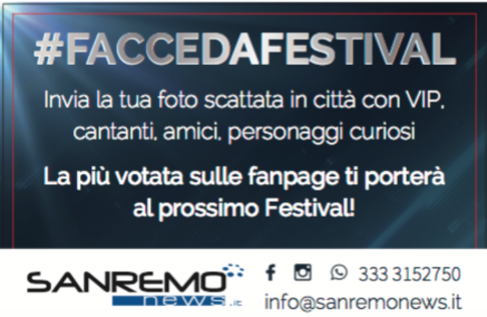 #faccedafestival, il nuovo contest di Sanremo news che ti porterà direttamente al prossimo Festival #faccedafestival, il nuovo contest di Sanremo news che ti porterà direttamente al prossimo Festival