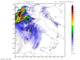 Precipitazioni cumulate sulle 12 ore previste per giovedì 24 mattina, giorno in cui è prevista la fase più acuta di maltempo Precipitazioni cumulate sulle 12 ore previste per giovedì 24 mattina, giorno in cui è prevista la fase più acuta di maltempo