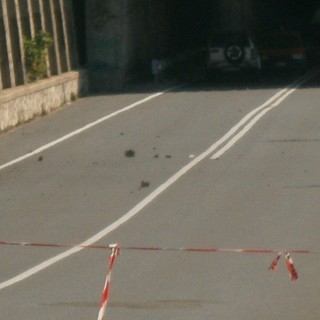 I sassi rimossi sull' Aurelia;