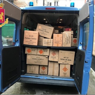 Vado Ligure, la polizia di stato sequestra un quintale di artifizi pirotecnici