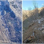 Toirano, frana sul Monte San Pietro: vietati accesso e transito nel tratto iniziale del sentiero Antica Via della Valle