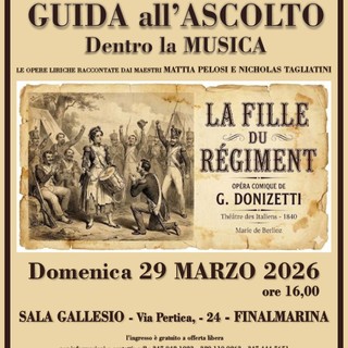Accademia del Finale: il 29 marzo "La figlia del reggimento" di Donizzetti con il maestro Nicholas Tagliatini