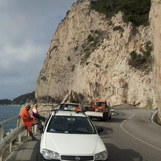 Frana a Capo Noli: l'Aurelia riapre alle 15.30